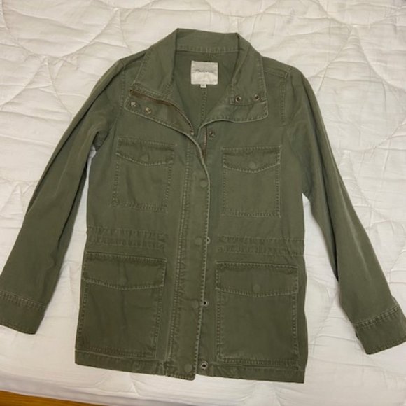 Madewell Surplus Jacket - FOLIAGE GREEN, Size XXS